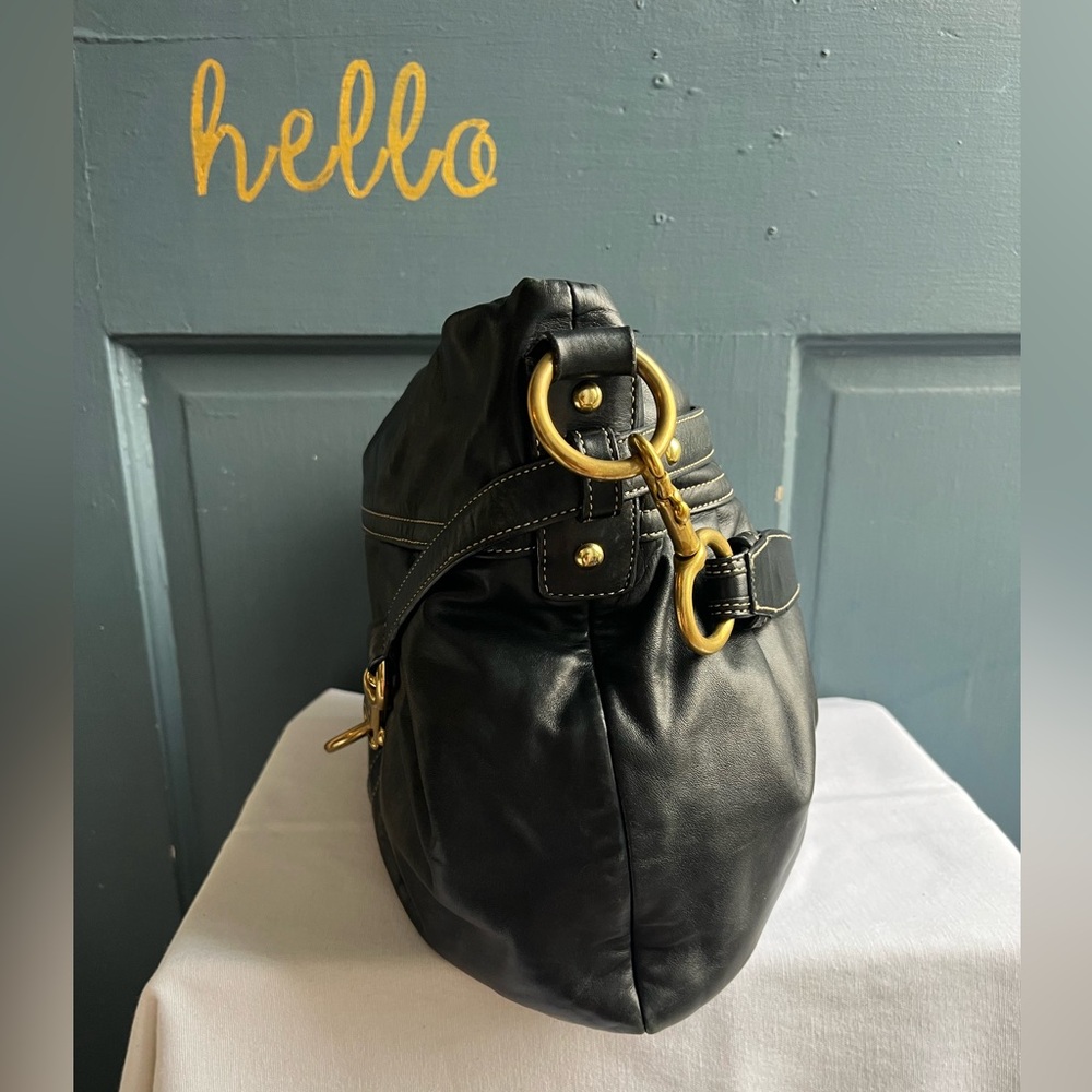 Coach Hampton Black Leather Shoulder Bag - Picture 6 of 10